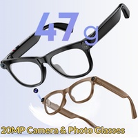 Lunettes Intelligentes Anti-Tremblement Haute Définition 20 Mégapixels M10, Contrôle Tactile, Batterie 340 mAh, Monture en Plastique PC+ABS, Prise de Photos et Vidéos