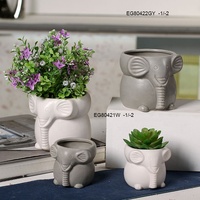 Éléphant En Céramique fleur vase