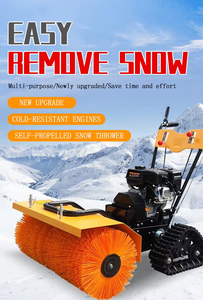 Type de marche 6.5hp Power Snowplow Snow Sweeper pour le déneigement et le nettoyage de la neige - Product Image 2