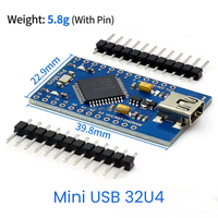Stock New Pro Micro ATMEGA32U4 5V 16M Módulo Placa de desarrollo de programa de actualización USB con interfaz Mini Micro USB tipo C