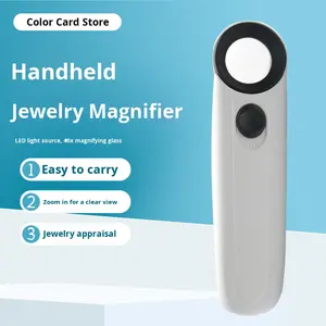 Kaca Pembesar LED Genggam 40X dengan Lampu untuk Perhiasan, Antik, Stempel, Kaligrafi, Lukisan-MG6B-1B - Product Image 1