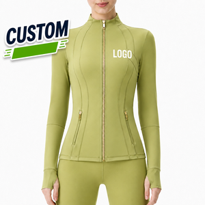 Camiseta de Yoga de Manga Larga Personalizada para Mujer, con Bolsillo Lateral, Logotipo Personalizado, Ligera, Elástica, Transpirable, de Secado Rápido, Blusa Deportiva - Product Image 5