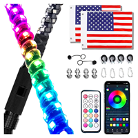 Lumière de mât de drapeau LED RGB Flow Runner Autres accessoires d'éclairage automobile Courbe flexible pour tout-terrain Lampe de drapeau de plage Fouets lumineux