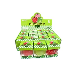 Cross-border Hot Sale Creative Mini Apple <b>Squishy</b> Toy, Transparent Appearance Apple Shaped Stress Relief Squeeze Toy - Product Image 5