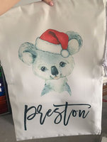 Petit sac en toile de Noël à faire soi-même, 30x40 cm, vierge, pour sublimation, sac de Noël, sac de Père Noël