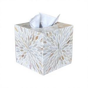 Elegante Caja para Pañuelos y Soporte de Diseño Personalizado con Incrustaciones de Hueso, Hecho a Mano, Ecológico, Decoración de Lujo para el Hogar, Tradebyd - Product Image 1