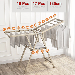 Soporte colgante plegable portátil de alta resistencia, estante para ropa, colgador de ropa, tendedero - Product Image 5