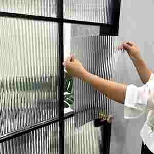 فيلم زجاجي ثلاثي الأبعاد عالي الجودة من سوليت PET بتأثير قوس قزح طويل، ملصق شفاف لتعديل الأبواب المنزلقة - Product Image 2