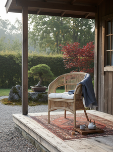 Silla Fabiano Moderna de Ocio con Bambú y Ratán/Mimbre, Diseñada para Comodidad y Estilo, para Dormitorio y Uso en Hoteles - Product Image 3