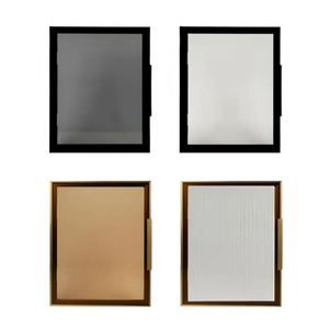 <span class=keywords><strong>Vitrina</strong></span> de Exhibición de Vidrio con Perfil de Aluminio Personalizable, con Luces LED, Elegante Exhibidor para el Hogar, Sala de Estar u Oficina - Product Image 1