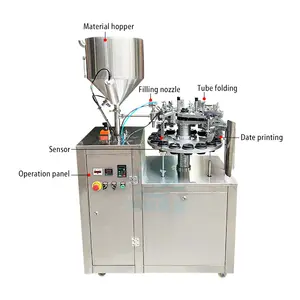 Sale semi-automatic lotion soft alu Tube filling and sealing machine factory made