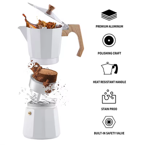 Italian Mocha <b>Pot</b> Contemporary Design 6-9 Cup Stovetop Espresso Maker Coffee Percolator Heat Resistant <b>Set</b> - Product Image 6