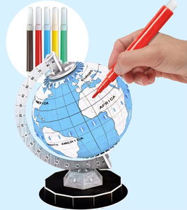 <span class=keywords><strong>Puzzle</strong></span> <span class=keywords><strong>globe</strong></span> <span class=keywords><strong>3D</strong></span> en carton, modèle de <span class=keywords><strong>globe</strong></span> à colorier, cadeau pour enfants - Product Image 2