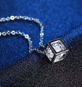 Collar de cadena transparente para mujer al por mayor, gargantilla corta de diamantes de imitación con cadena invisible tipo hilo de pescar - Product Image 6