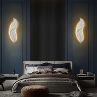 Moderne und minimalist ische Wohnzimmer Wand Schlafzimmer Nachttisch Dekoration Licht Luxus kreative Eingang Wand Feder Wand lampe
