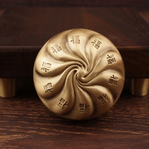 Adorno de Latón con Forma de Bollo al Vapor, Trompo Giratorio de Estilo Chino, Decoración para el Hogar, Regalo - Product Image 1