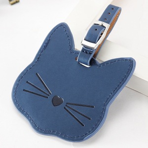 Etiquetas de equipaje de cuero PU de nuevo estilo: etiquetas de equipaje con temática de gatos a la moda para los amantes de la moda – disponibles en stock del fabricante para aerolíneas - Product Image 4