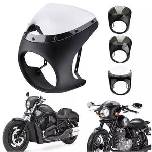 Moto Universal Cafe Racer <span class=keywords><strong>faro</strong></span> manillar <span class=keywords><strong>carenado</strong></span> parabrisas Kits para faros redondos con un diámetro 16cm-18cm - Product Image 1