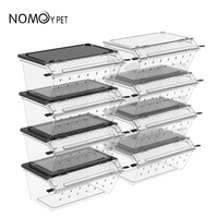 NOMOY PET scatola da allevamento in plastica di alta qualità per rettili con coperchio per serpente geco H8