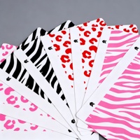 3D Transparante Matte Zebra Luipaard Kleurenprint Telefoon Achterkant Skin Sticker 190*120mm Achterfolie Materiaal voor snijplotter