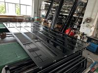 Prix des portes de garage automatiques en verre trempé dépoli avec cadre en aluminium