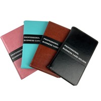 Porte-cartes de crédit en PU, professionnel, capacité de 120 cartes, étui pour cartes de visite, organisateur avec logo personnalisé