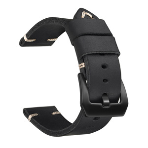 Tali Jam Tangan Kulit Crazy Horse Premium Vintage, Tali Kulit Asli Berkualitas Tinggi Buatan Tangan, Sabuk Pengganti Tebal dan Kokoh untuk Pria - Product Image 2