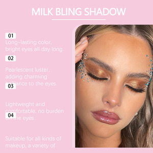 Sombra de Ojos Líquida Impermeable Perlada Colorida Zephoco (Dorado Champán) Maquillaje Natural de Larga Duración con Efecto Iluminador - Product Image 2