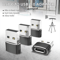 Adaptateur USB C femelle vers USB2.0 un transfert de données 480Mbps Compatible SmartPhone et chargeur d'ordinateur portable Sortie CC-Adaptateurs chargeurs USB