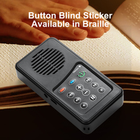 XPOD V-261 Haut-parleur solaire personnalisable avec USB Type-C, batterie 900 mAh (20 heures d'autonomie), lecteur MP3 avec bouton Braille, physique