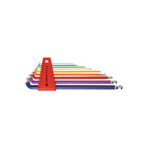Jeu de clés hexagonales Hoffmann PB Tools, clés en L à bras long et court, embout sphérique, revêtement poudré, 9 tournevis, 627377 627377 - Product Image 1
