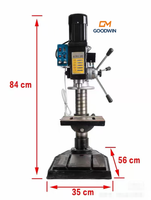 Prix bas, excellente qualité, perceuse à colonne multifonctionnelle 1500W 220V, machine à tarauder, perceuse à colonne pour métaux