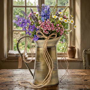 แจกันโลหะสีบรอนซ์ลายดอกไม้สไตล์ชนบทยุค 1920 ของ Farmer's Market สำหรับตกแต่ง - Product Image 3