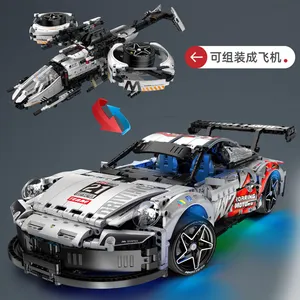 2023 yeni wanzhi 9821 Porscheing araba yarışı Moc oyuncaklar yılbaşı hediyesi 1861 adet tuğla modeli yapı taşı çocuk oyuncak