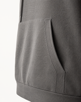 Sweat à capuche pour homme en coton biologique mélangé, tissé, imprimé sur mesure, écologique, anti-rétrécissement, respirant, coupe classique