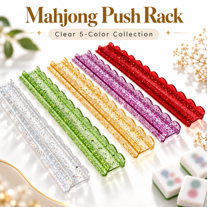 Support de Mahjong en Acrylique Scintillant de Luxe, Organisateur de Tuiles Ondulées et Festonnées, Portable, Écologique et Pliable pour Jeux Américains - Product Image 1
