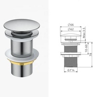 Vente Chaude : Bonde de vidage escamotable en laiton pour lavabo de salle de bain