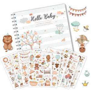 <span class=keywords><strong>Libro</strong></span> de registro de hitos del bebé DIY para mamá, diario de recuerdos del embarazo para niño o niña, <span class=keywords><strong>libro</strong></span> de papel con pegatinas, registro mensual para baby shower - Product Image 2