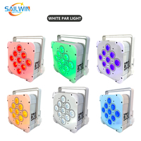 Barre de projecteurs LED à tête mobile 9*18W DMX512 à contrôle sans fil 6-en-1 RGBWA+UV, rechargeable sur batterie, pour mariage