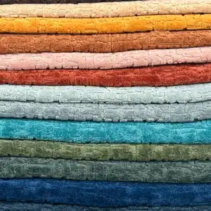 Wejoy nouveau tissu de chenille jacquard tricoté extensible 400gsm pour oreiller de housse de canapé