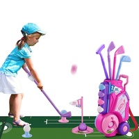 Samtoy 10 pièces Jeu de golf interactif pour enfants, jouet de sport d'intérieur et d'extérieur, mini putter de golf portable, ensemble de golf pour enfants