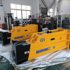 Martillo hidráulico SOOSAN SB121 Box Silence Type Rock domolition Jack Hammer con cinceles y mangueras para excavadora de 28-35 toneladas - Product Image 1