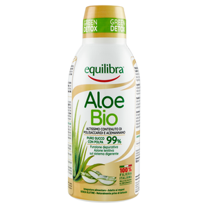 Equilibribra Suplementos alimenticios, Aloe orgánico, Suplemento de jugo de Aloe Vera Puro con pulpa 99%, sin aloína, 100% orgánico - Product Image 1