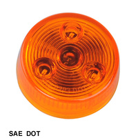 Feu de gabarit et de positionnement LED rond de 2 pouces pour camion et remorque, conforme aux normes DOT/FMVSS108/SAE