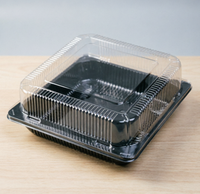 Grande boîte d'emballage jetable en plastique PET transparent pour l'épicerie, les supermarchés, les boulangeries, les pâtisseries, les gâteaux, conteneur de stockage