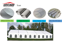 Bâche PVC Opaque Blanche 650gsm 850gsm M2 FR Imperméable pour Tente Occultante