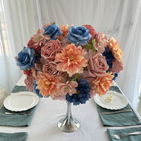 Boule de fleurs artificielles en soie mélangée, centre de table de mariage, compositions florales modernes, diverses occasions : Nouvel An, Saint-Valentin, Remise de diplôme, Halloween