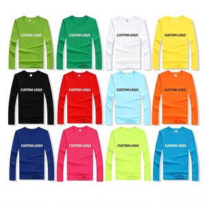 T-shirt a manica lunga personalizzabile con logo sublimato, in poliestere/cotone, taglio dritto, sportivo, unisex, traspirante ed economico - Product Image 1