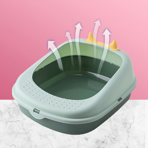 Caja de Arena para Gatos Reutilizable, Semicerrada, de PP, Diseño de Ciervo, 46x35x18cm - Product Image 6