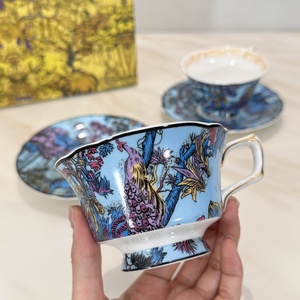 Tazas y platillos de porcelana fina de la serie D para té de la tarde, venta al por mayor - Product Image 3